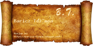 Baricz Tímea névjegykártya