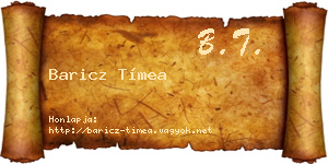 Baricz Tímea névjegykártya
