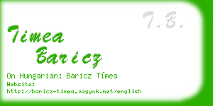 timea baricz business card
